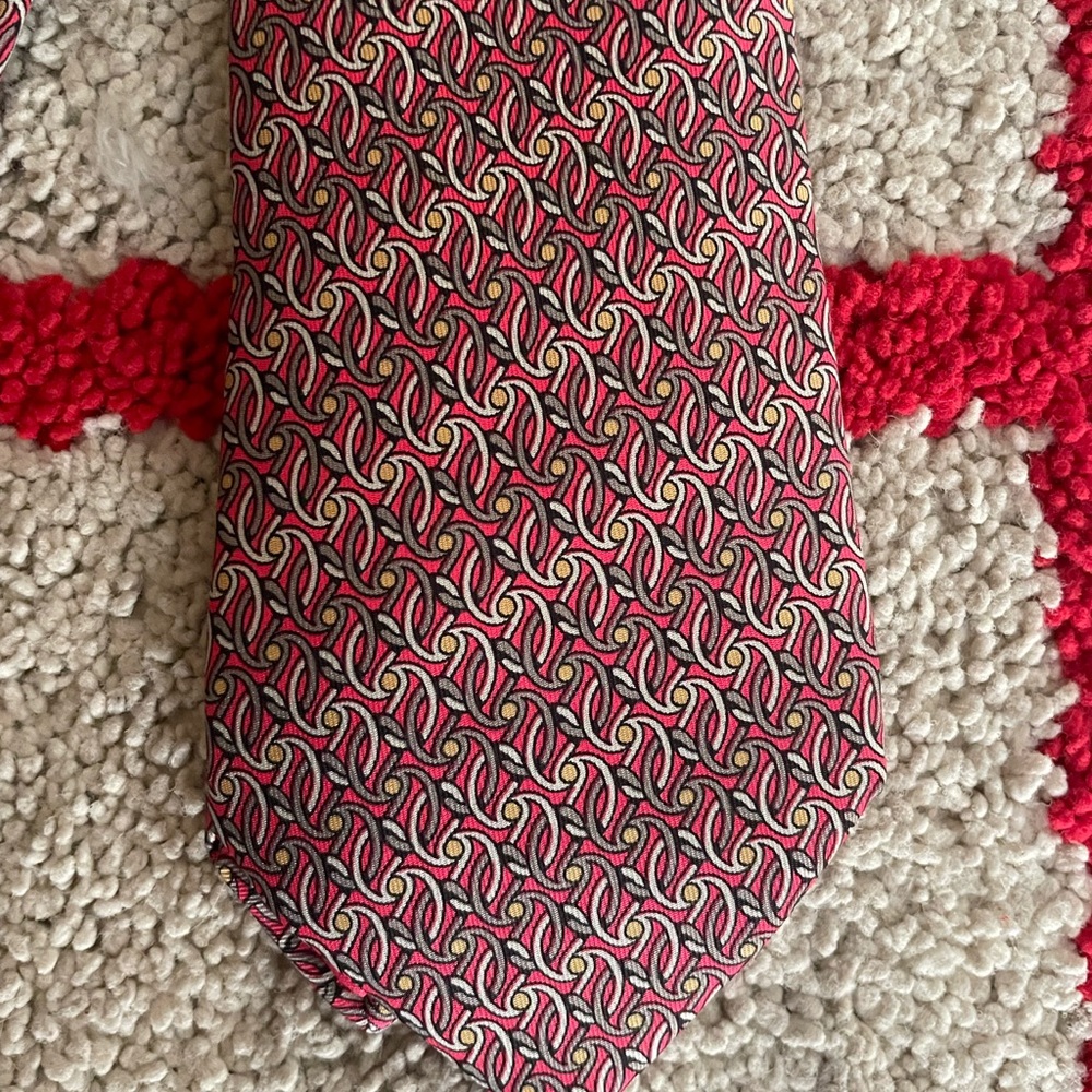 Authentic Hermes silk tie